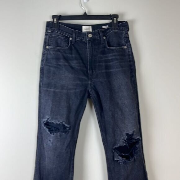 Citizens of Humanity Libby Jeans Distressed in Washed Black Size 27 - Picture 3 of 10